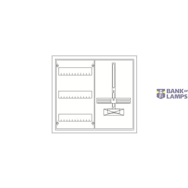 KS2013EX2 ComfortLine B Meter board, Surface mounted/partially recessed mounted, 72 SU, IP44, Field Width: 2, Rows: 3, 500 mm x 550 mm x 215 mm image 1