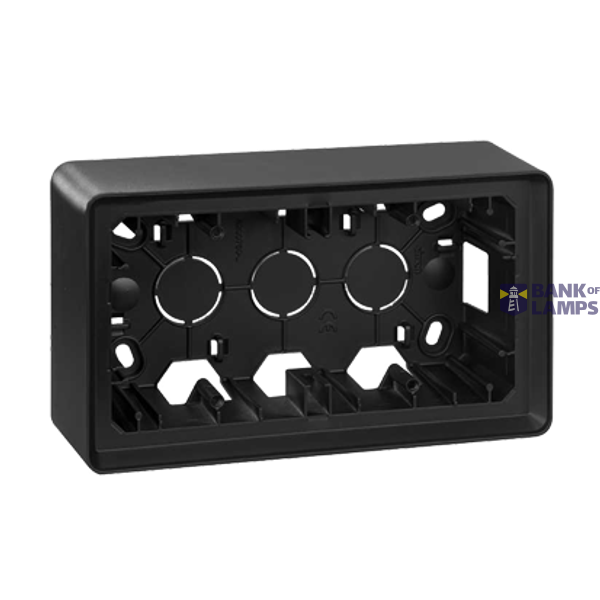 Surface mounted double box, graphite image 1