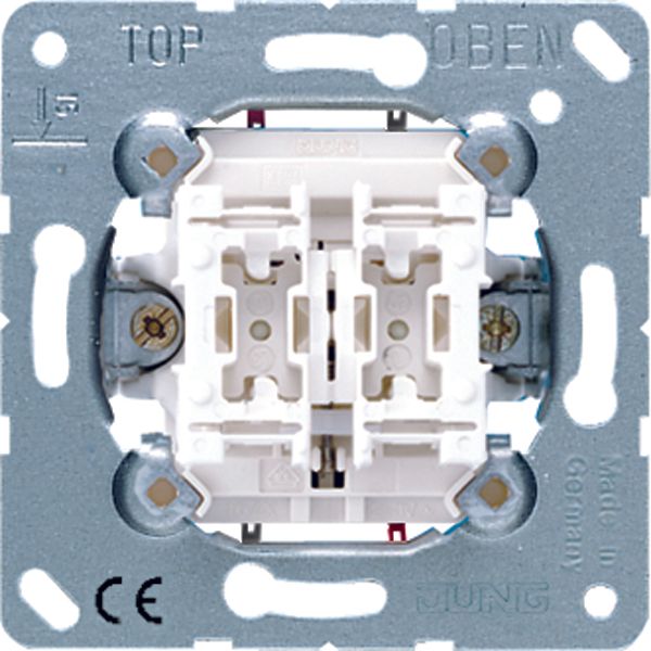 2-gang blind switch insert, 1-pole push 539VU image 2