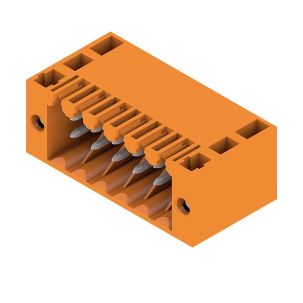 PCB plug-in connector, male header, Flange, THT solder connection, 3.50 mm, Number of poles: 12, 90°, Solder pin length (l): 3.5 mm, tinned, orange, Box image 2