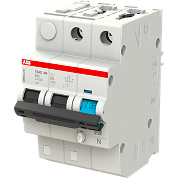 Earth leakage protection with overcurrent protection C Kar, 13A, 30mA, 6kA 2P image 1