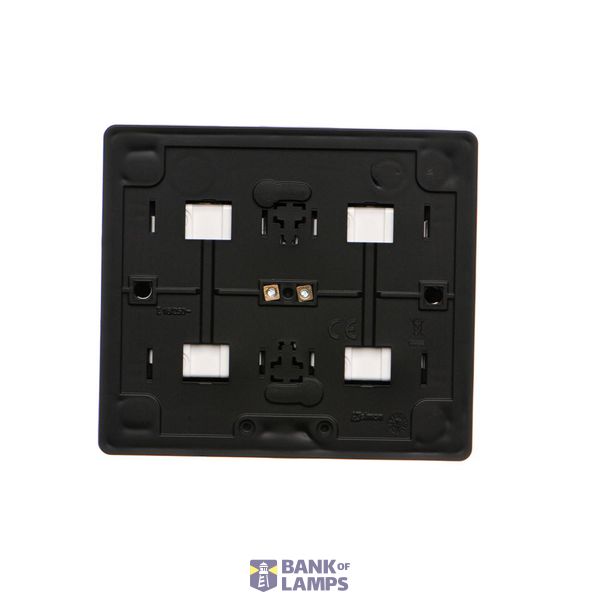IP44 single socket outlet with shutters - transparent flap, black matt, 16A image 1