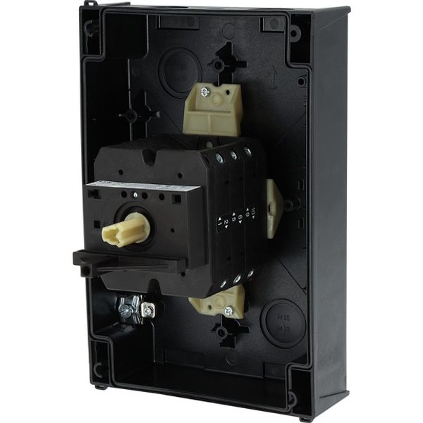 T5B-3-8342/I4/SVB Main switch, T5B, 63 A, surface mounting, 3 contact unit(s), 6 pole, Emergency switching off function, With red rotary handle and yellow locking ring, image 9