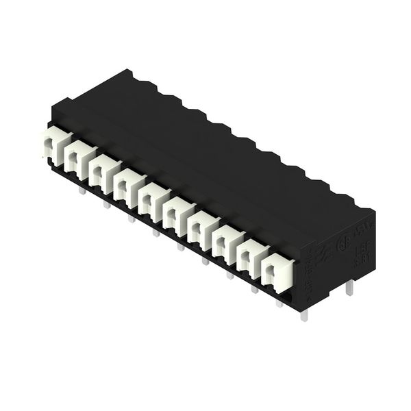 Printed circuit board terminals, 3.81 mm, Number of poles: 10, 90°, Solder pin length (l): 3.5 mm, black, PUSH IN with actuator, Clamping range, max. : 1.5 mm², Tube image 3