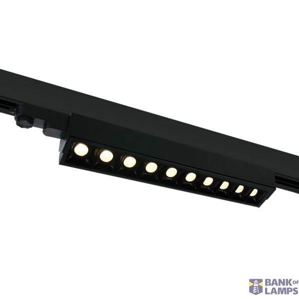 BLACK COB 10x5W WW TRACK LIGHT ADJUSTABLE 230V image 1