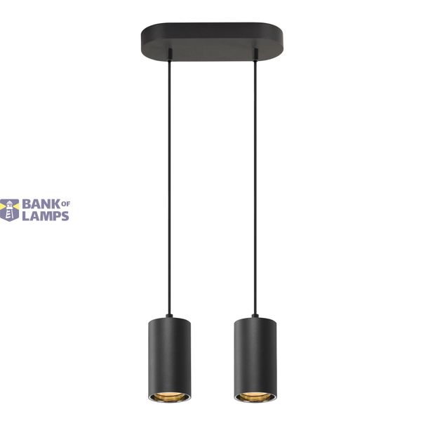 ASTO TUBE, pendant light, GU10, pendant length 250 cm, 2x max. 10 W, black image 4