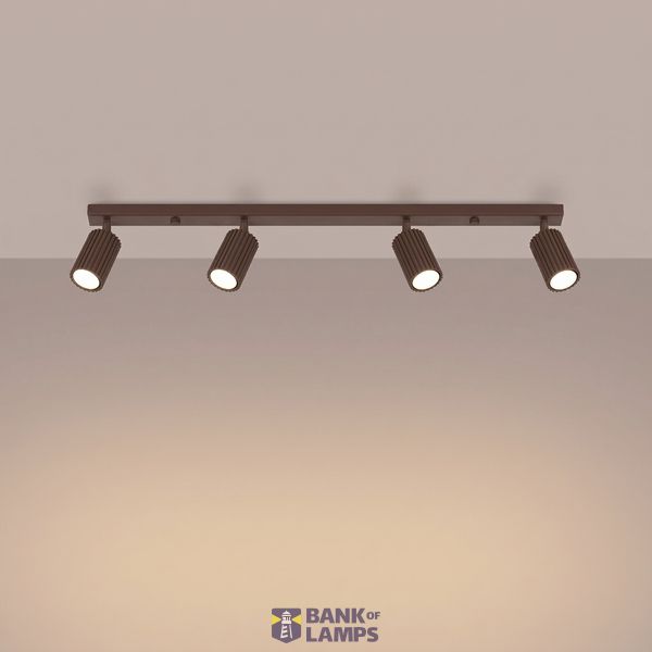Ceiling lamp KARBON 4L brown image 2