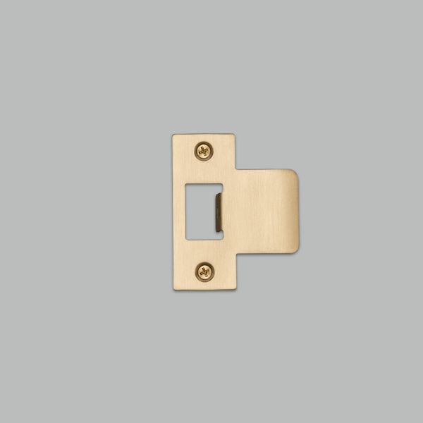 STRIKE PLATE KIT / T SHAPED / 60 MM DOOR / BRASS image 1