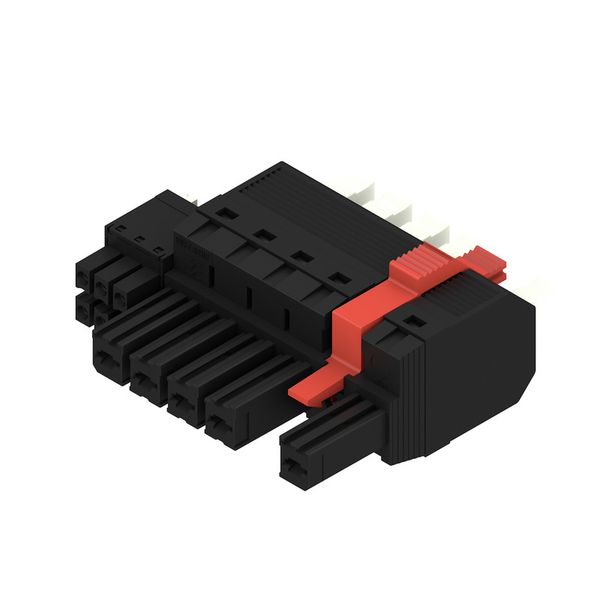 PCB plug-in connector, female plug, 7.62 mm, Number of poles: 5, 180°, PUSH IN with actuator, Clamping range, max. : 6 mm², Box image 2