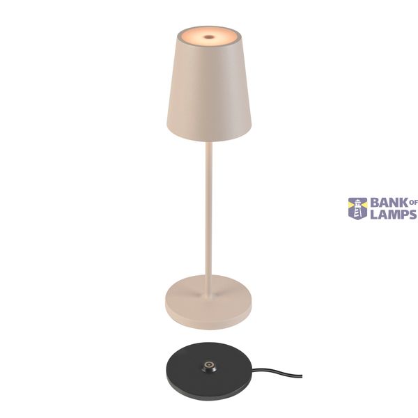 VINOLINA TWO, table lamp, battery-powered, IP65, 2200/2700/3000K, TOUCH, beige image 2
