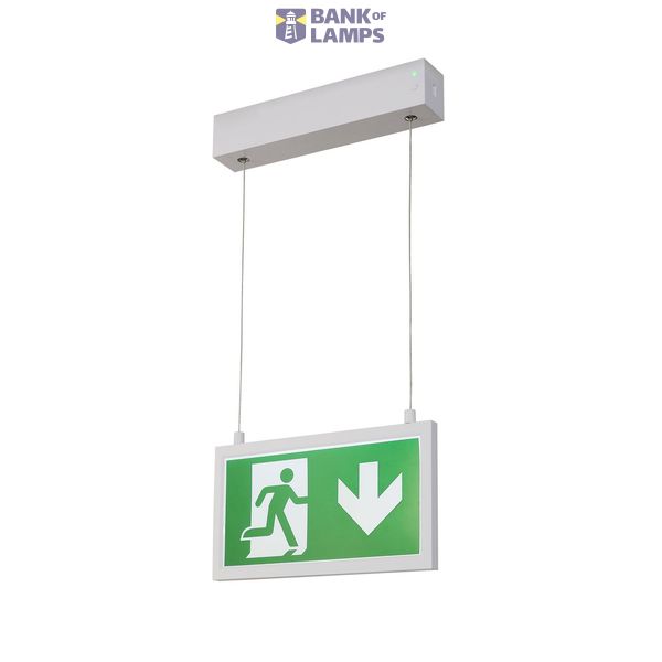 P-LIGHT Emergency Exit sign small pendant, white image 1