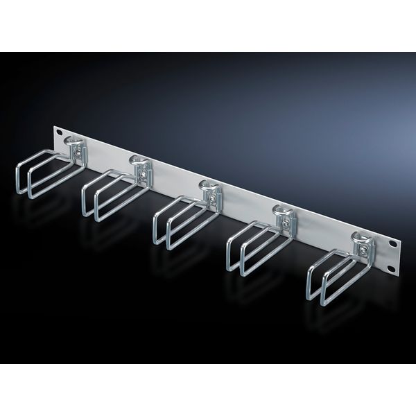 DK Cable management panel, 1 U, with steel rings image 5