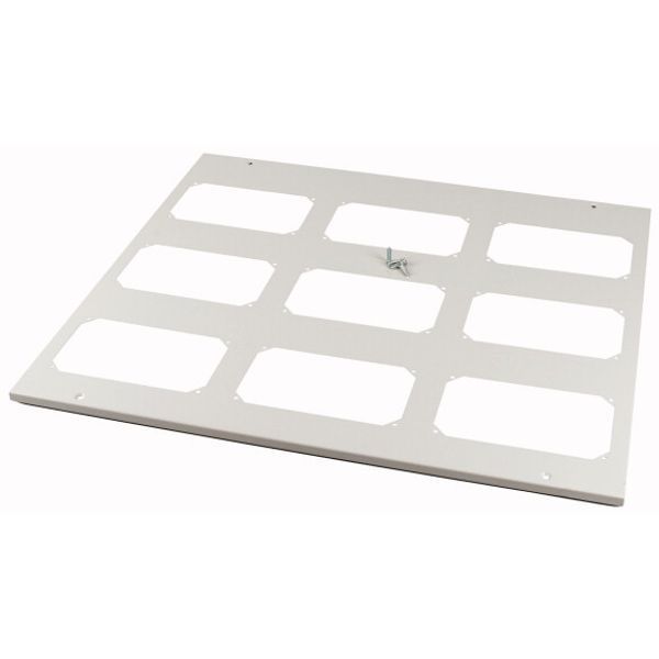XLST5F858 Bottom-/top plate for F3A flanges, for WxD = 800 x 800mm, IP55, grey image 1