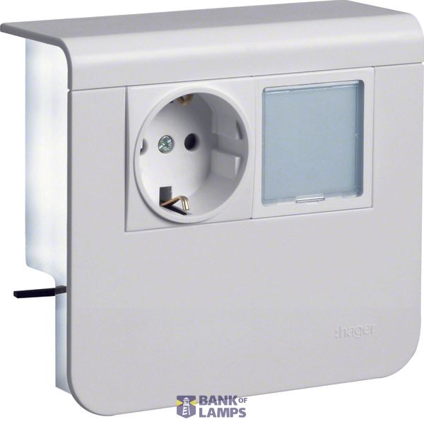 acc.box SL20055 socket+LED p.white image 2