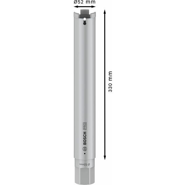 Diamond dry core cutter 1 1/4" UNC Best for Universal 52 mm, 330 mm, 3 segments, 11.5 mm image 2
