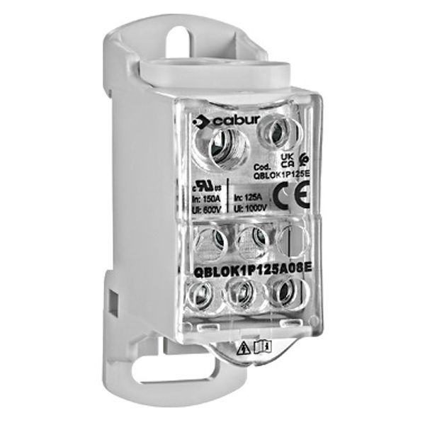 Main branch terminal, 1-pole,125A, in. 1x35mmý, out.7x16mmý image 1