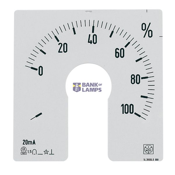 AQ72M - Interchangeable scale for ammeters (by CT) - In: 4÷20mA image 1