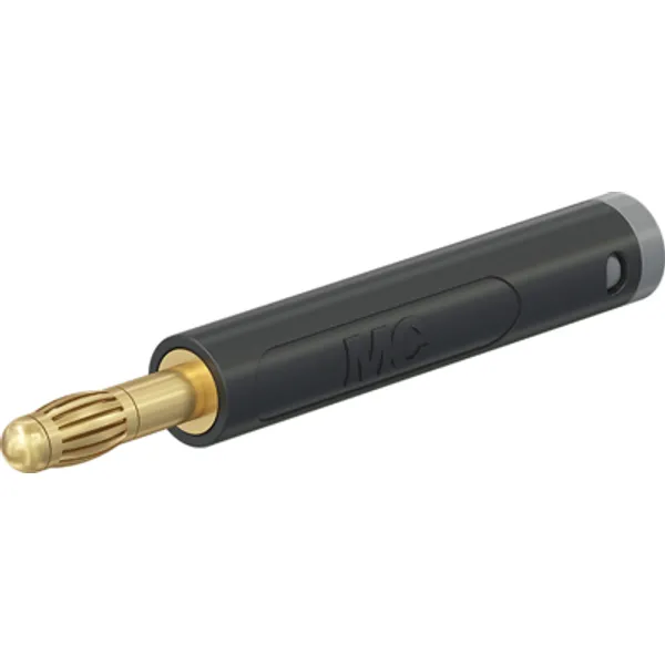 4 mm plug, crimp connection, 2.5 mm², black, 64.2055-21 image 1