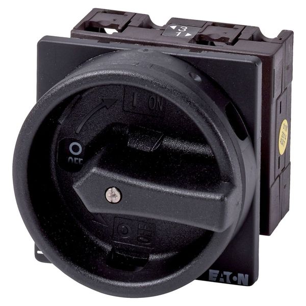 T3-1-102/EA/SVB-SW Main switch, T3, 32 A, flush mounting, 1 contact unit(s), 2 pole, STOP function, With black rotary handle and locking ring, Lockable in the 0 (Off) po image 3