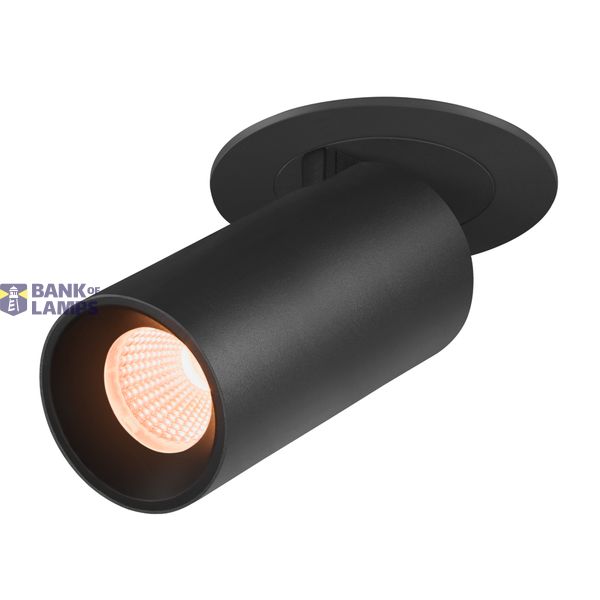 NUMINOS PROJECTOR S recessed ceiling light, 2700 K, 55°, cylindrical, black / black image 1