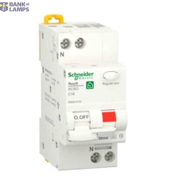 Int.mtd Resi9 RCBO 1P+N C 16A 30mA A 2m image 1