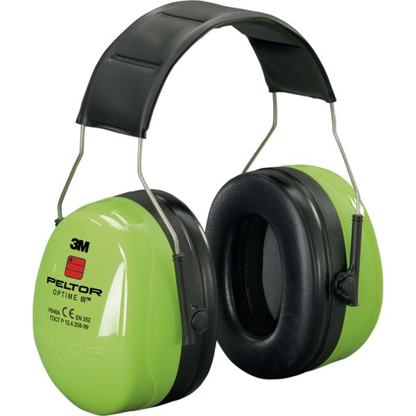 3M™ PELTOR™ Optime™ III Ear Muffs, Hi-Viz, Headband, H540A-461-GB image 1