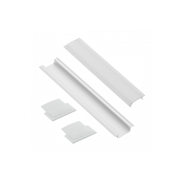 Set GLAX recessed (profile, plugs, diffuser), white image 1