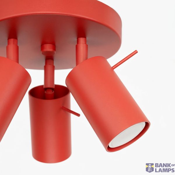 Ceiling lamp RING 3P red image 3