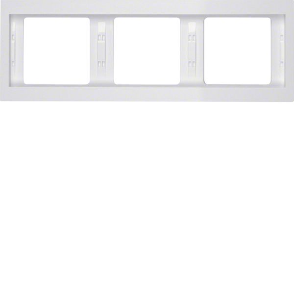 Frame 3gang hor., K.1, p. white glossy image 1