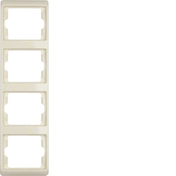 Frame 4gang vertical Arsys white, glossy image 1