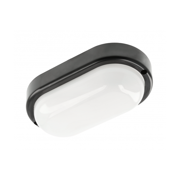 LED luminaire KODO, 8 W, 720 lm, AC175-260V, 4000K, PF>0.5, Ra≥80, IP54, IK08, oval, black image 1