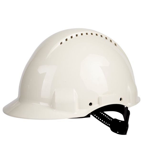 3M™ Hard Hat, Uvicator, Pinlock, Ventilated, Plastic Sweatband, White, image 4