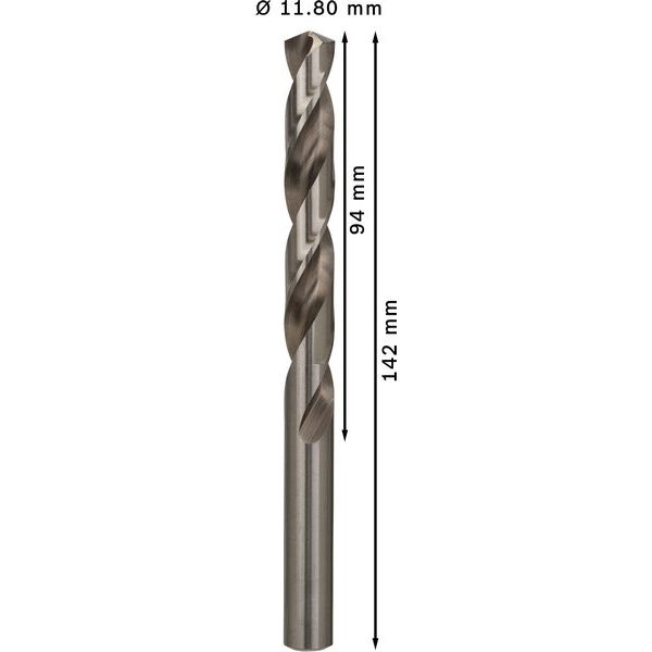 Metal drill bits HSS-G, DIN 338 11,8 x 101 x 151 mm 5 pcs. image 3