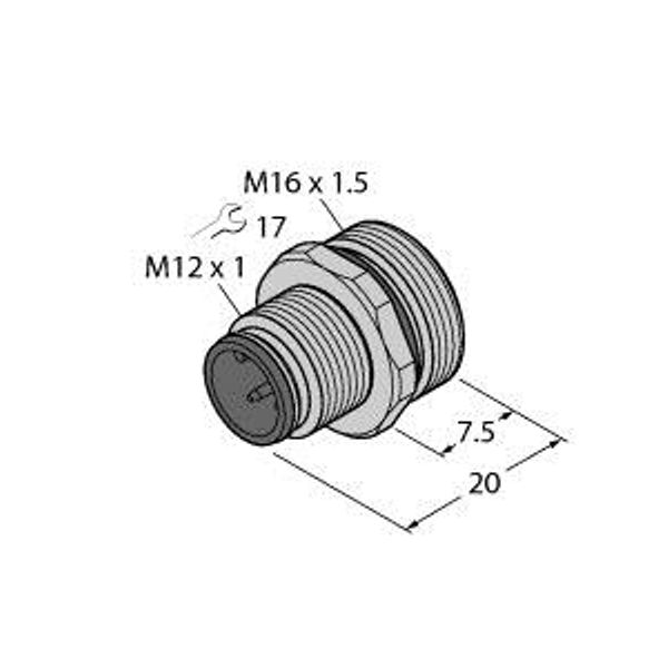 Male Receptacle with Solder Contacts, Front-mounted   EC-FS4.5-L/16 image 1