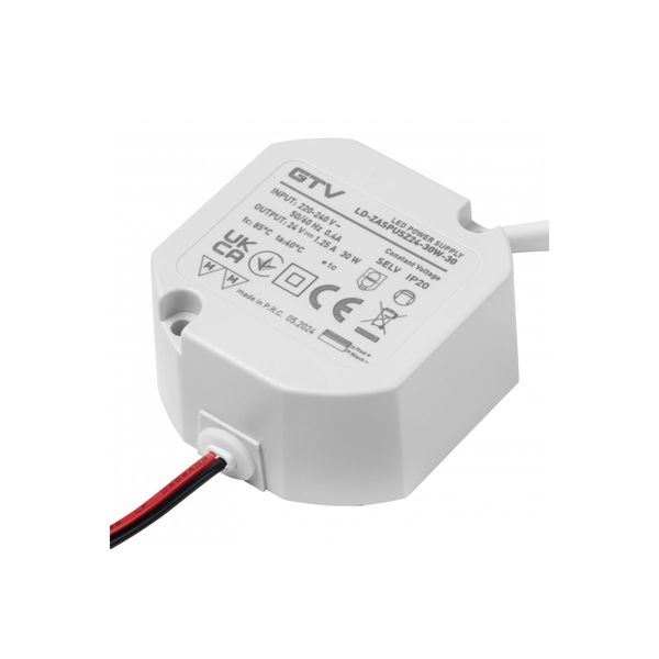 Power supply in socket, DC24V, input AC220-240V, 30 W, IP20 image 1