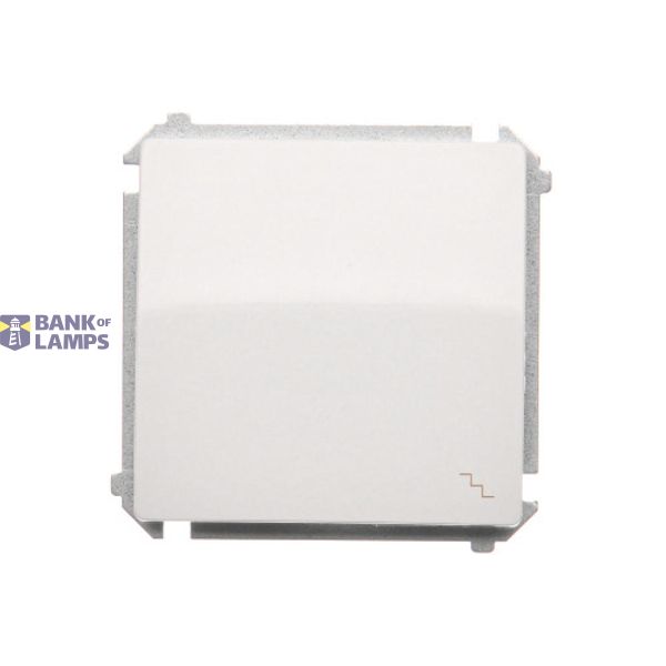 Two-way switch, (module), 16AX, Screw, white image 1