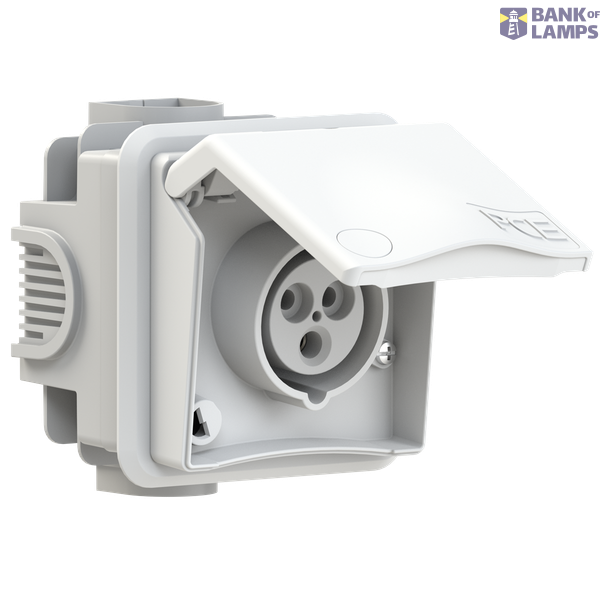 Flush-mounted socket, DESIGN series IP44 image 1
