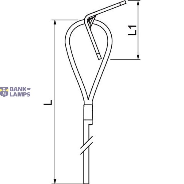 QWT UW 2 3M G Suspension wire with universal angle 2x3000mm image 2
