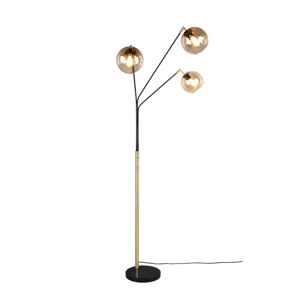 Paxton floor lamp 3xE27 matt black/gold image 1