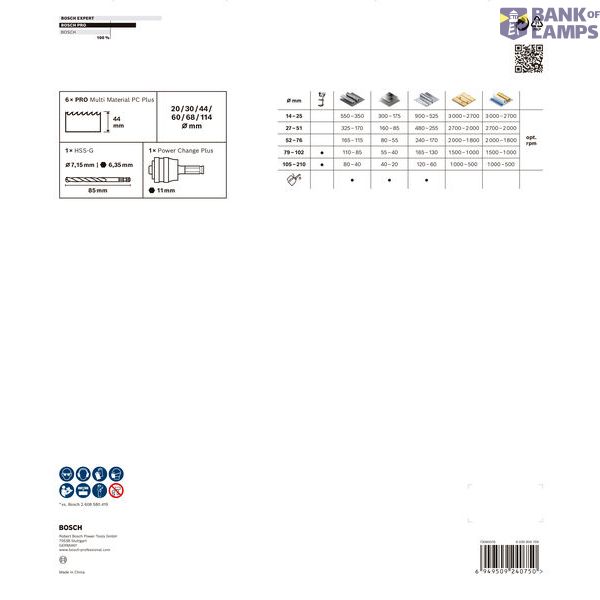 PRO Multi Material Power Change Plus Hole Saw Set - L-Boxx image 1