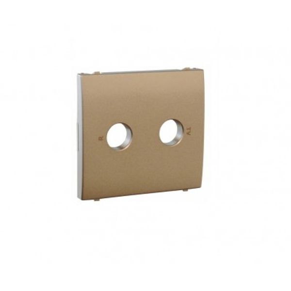 COVER PLATE FOR R - TV SOCKETS CHAMPAGNE image 1