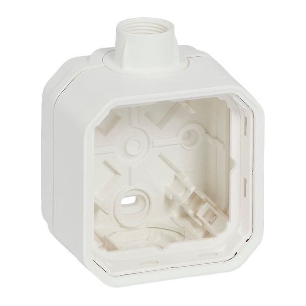 PLEXO 1 GANG BOX WITH CABLE GLAND ISO20 - WHITE image 1