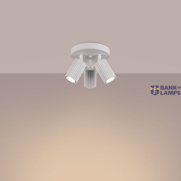 CARBON CEILING LAMP, REFLECTORS ON A ROUND ROSECAKE, 3XGU10, LIVING ROOM image 8