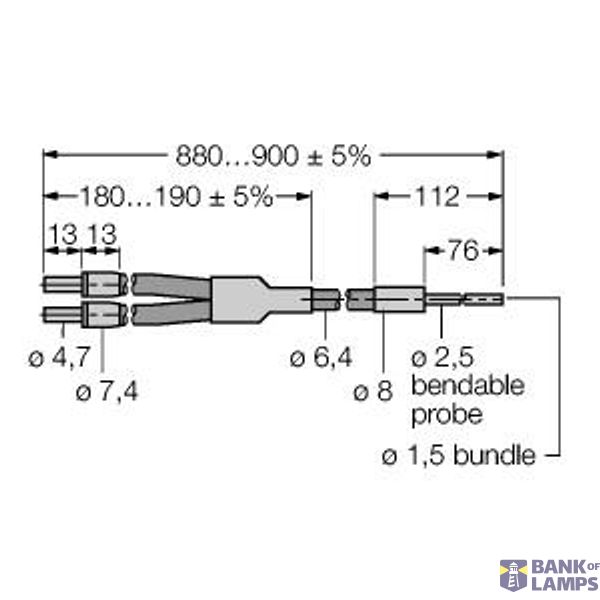 Glass Fiber Bifurcated Fiber   BP13P image 1