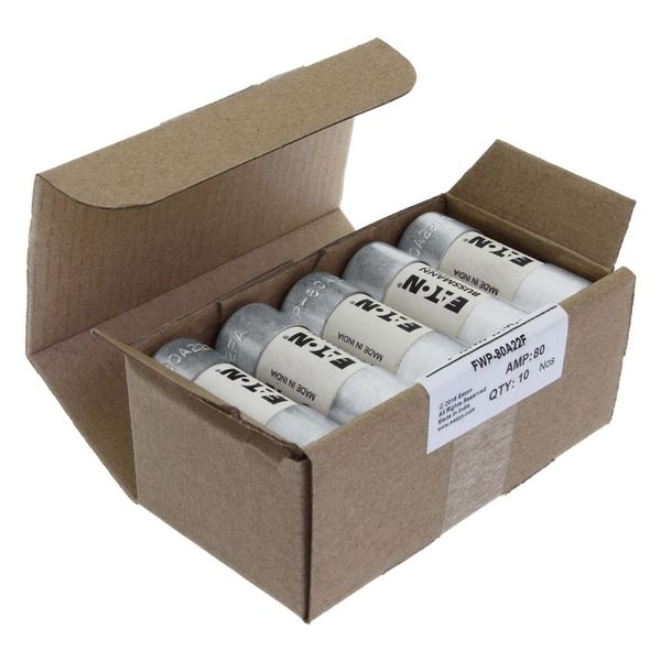 Fuse-link, high speed, 80 A, AC 700 V, 22 x 58 mm, aR, UL image 2