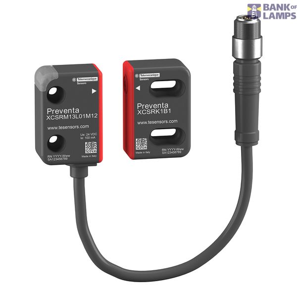 Miniature RFID safety switch, Daisy Chain + model, unique pairing, M12 image 1