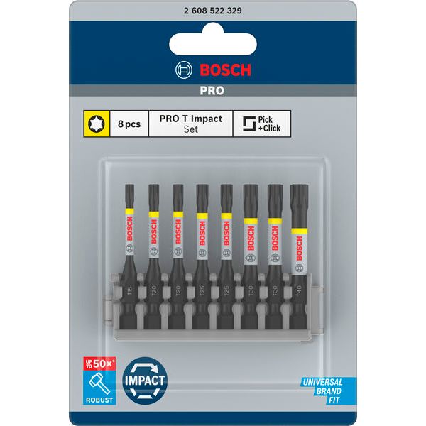 Impact Control Power Bit Pack, 8-piece, 1xT15;2xT20;2xT25;2xT30;1xT40 image 2