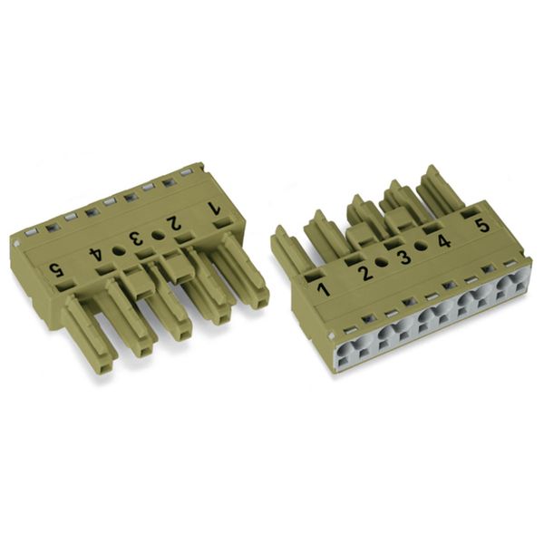 Socket 5-pole Cod. B light green image 1
