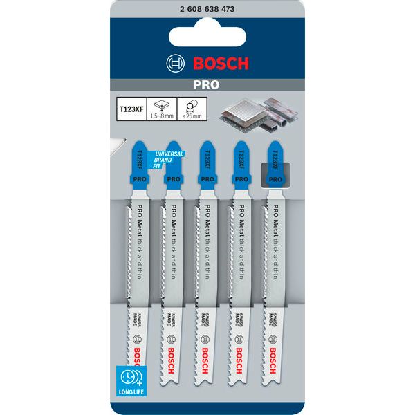 Jigsaw blade T 123 XF Progressor for Metal 5 pcs. image 1