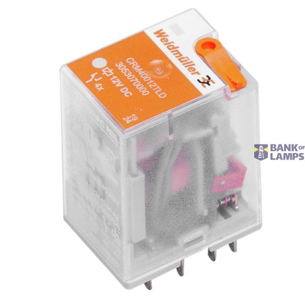 Industrial relay, 230 V AC, Green LED, 4 CO contact (AgNi gold-plated) image 1
